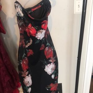 Strapless mini cocktail dress